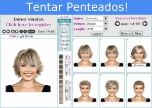 cabelos virtuais - tentar penteados