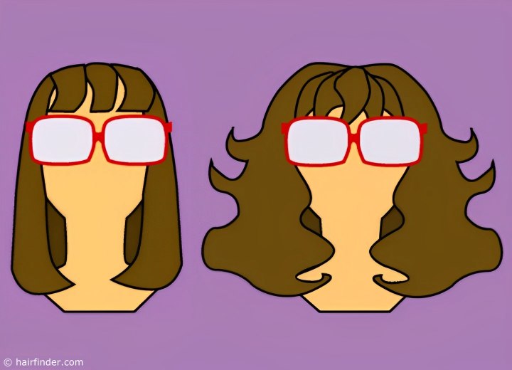 Penteados para óculos grandes