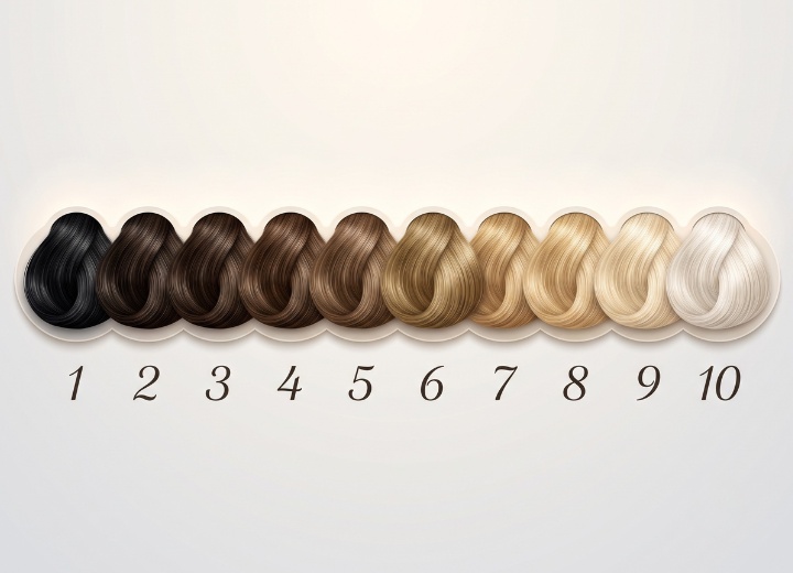 Os 10 n&iacute;veis de cor de cabelo