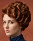 Penteado preso ousado de 1914