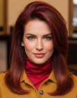 Cabelo longo com cores de outono