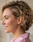 Corte bob com seções raspadas