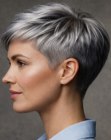 Cabelo platinado batido � m�quina