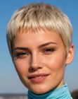 Cabelo curto com microfranja