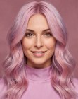 Cabelo rosa longo