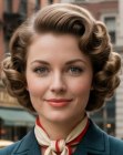 Penteado com bobs de grampo (pincurls) dos anos 1950